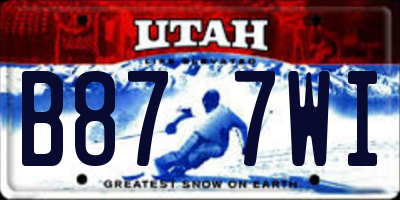 UT license plate B877WI