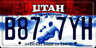 UT license plate B877YH