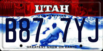 UT license plate B877YJ