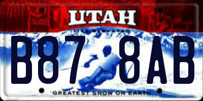 UT license plate B878AB