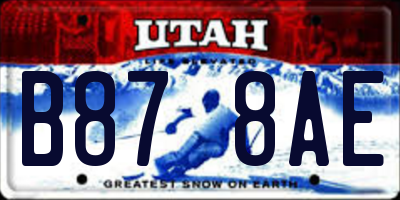 UT license plate B878AE