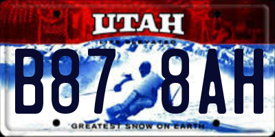 UT license plate B878AH