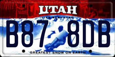 UT license plate B878DB