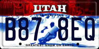 UT license plate B878EQ