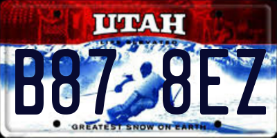 UT license plate B878EZ