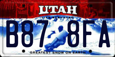 UT license plate B878FA