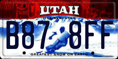 UT license plate B878FF