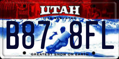 UT license plate B878FL