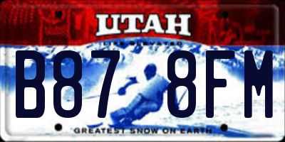 UT license plate B878FM