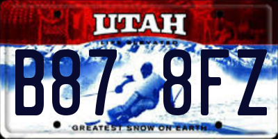 UT license plate B878FZ