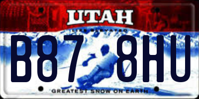 UT license plate B878HU
