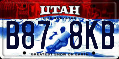 UT license plate B878KB