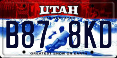 UT license plate B878KD