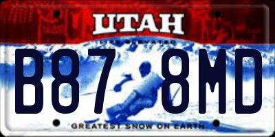UT license plate B878MD