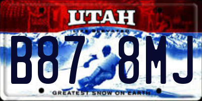 UT license plate B878MJ