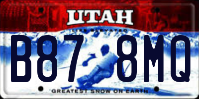 UT license plate B878MQ