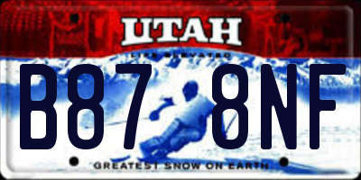 UT license plate B878NF