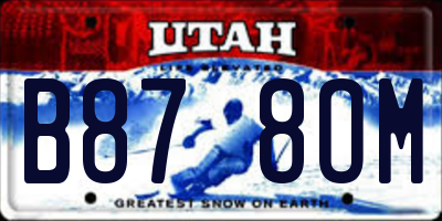 UT license plate B878OM