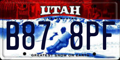 UT license plate B878PF
