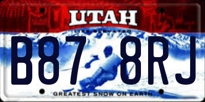 UT license plate B878RJ