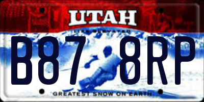 UT license plate B878RP