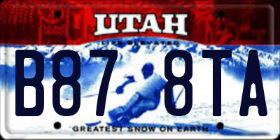 UT license plate B878TA