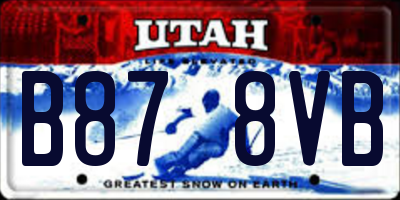 UT license plate B878VB