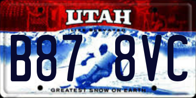 UT license plate B878VC