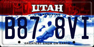 UT license plate B878VI