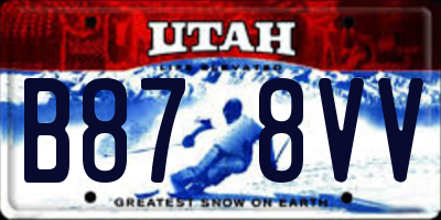 UT license plate B878VV
