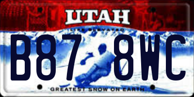 UT license plate B878WC