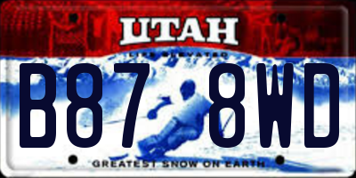 UT license plate B878WD