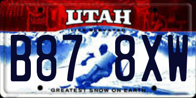 UT license plate B878XW