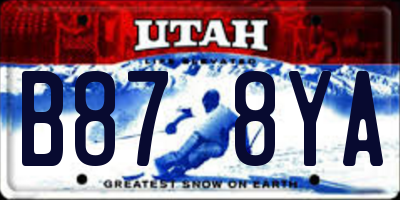 UT license plate B878YA