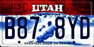 UT license plate B878YD