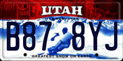 UT license plate B878YJ