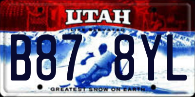 UT license plate B878YL