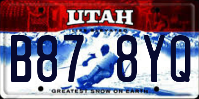 UT license plate B878YQ
