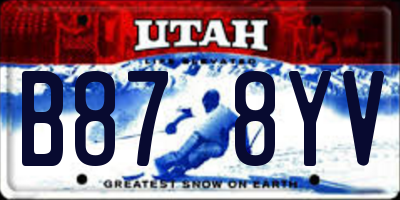 UT license plate B878YV
