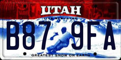 UT license plate B879FA