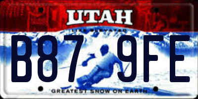 UT license plate B879FE