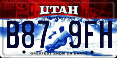 UT license plate B879FH