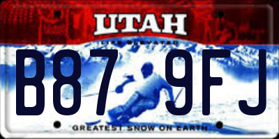 UT license plate B879FJ
