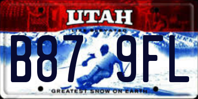 UT license plate B879FL