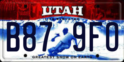 UT license plate B879FO