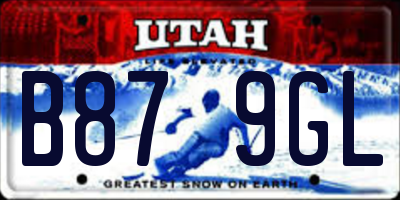 UT license plate B879GL