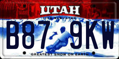 UT license plate B879KW
