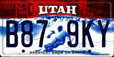 UT license plate B879KY