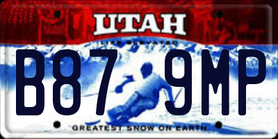 UT license plate B879MP