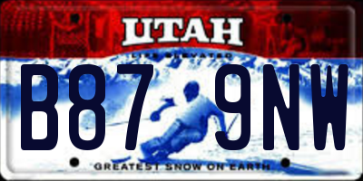 UT license plate B879NW